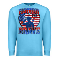 Ocean Blue honor the brave Premium Sweatshirt - Zillion Design Studio