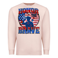 Pale Pink honor the brave Premium Sweatshirt - Zillion Design Studio