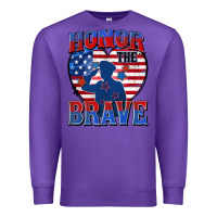 Purple honor the brave Premium Sweatshirt - Zillion Design Studio