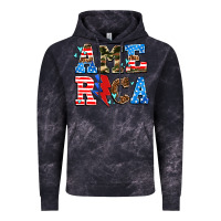 Cloud Black america with heart Vintage Hoodie - AdoDesignShop