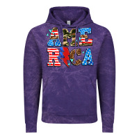 Cloud Purple america with heart Vintage Hoodie - AdoDesignShop