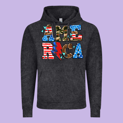 America With Heart Vintage Hoodie Designed By Adodesignshop