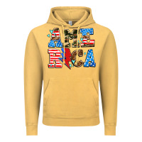 Vintage Mustard america with heart Vintage Hoodie - AdoDesignShop