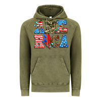 Vintage Olive america with heart Vintage Hoodie - AdoDesignShop