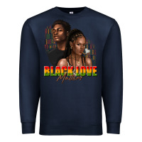 Navy afro black love matters Premium Sweatshirt - texasbilliewilder