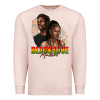 Pale Pink afro black love matters Premium Sweatshirt - texasbilliewilder