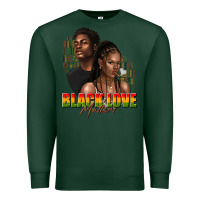 Sports Green afro black love matters Premium Sweatshirt - texasbilliewilder