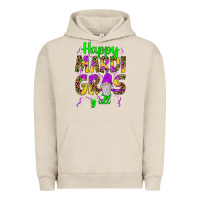 Pigment French Oak happy mardi gras y'all gnome Urban Hoodie - JahusDesignShop