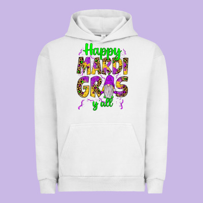 Happy Mardi Gras Y'all Gnome Urban Hoodie Designed By Jahusdesignshop