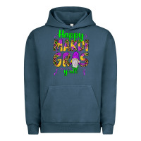 Pigment Midnight Navy happy mardi gras y'all gnome Urban Hoodie - JahusDesignShop