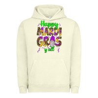 Pigment Pistachio happy mardi gras y'all gnome Urban Hoodie - JahusDesignShop