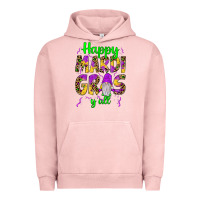 Pigment Salmon happy mardi gras y'all gnome Urban Hoodie - JahusDesignShop