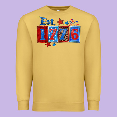 Est 1776 Premium Sweatshirt Designed By Zillion Design Studio