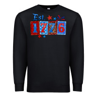 Black est 1776 Premium Sweatshirt - Zillion Design Studio