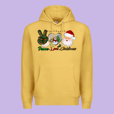 Peace Love Christmas Premium Hoodie Designed By Bundleandbundleshop