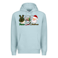 Blue Mist peace love christmas Premium Hoodie - BundleAndBundleShop