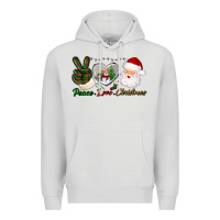 Dove Grey peace love christmas Premium Hoodie - BundleAndBundleShop