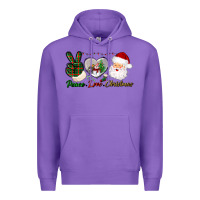 Purple peace love christmas Premium Hoodie - BundleAndBundleShop