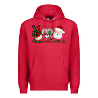 Cardinal peace love christmas Premium Hoodie - BundleAndBundleShop