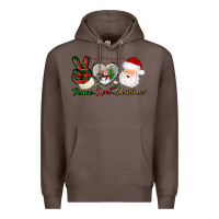Coffee peace love christmas Premium Hoodie - BundleAndBundleShop