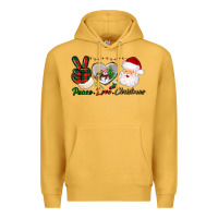 Mustard peace love christmas Premium Hoodie - BundleAndBundleShop