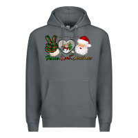 Rock peace love christmas Premium Hoodie - BundleAndBundleShop