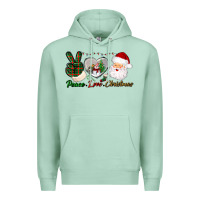 Seafoam peace love christmas Premium Hoodie - BundleAndBundleShop