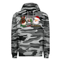 Slate Camo peace love christmas Premium Hoodie - BundleAndBundleShop