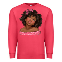 Cardinal afro black girlchild kiss with bow Premium Sweatshirt - texasbilliewilder