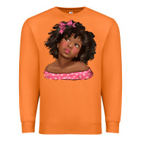 Carrot afro black girlchild kiss with bow Premium Sweatshirt - texasbilliewilder