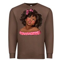Chestnut afro black girlchild kiss with bow Premium Sweatshirt - texasbilliewilder