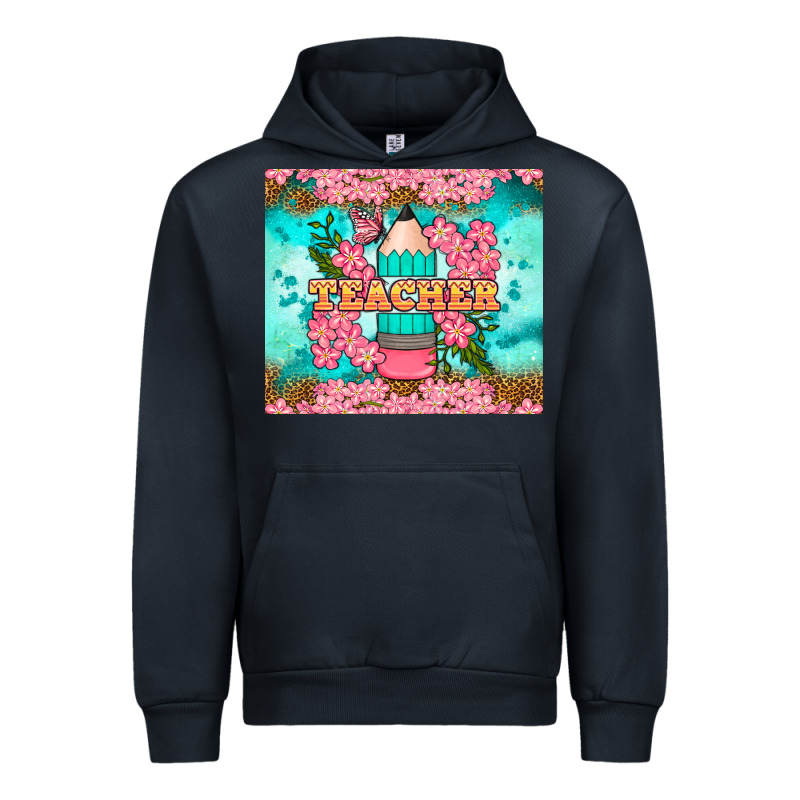 Teacher Floral Pencil Tumbler Urban Hoodie by BundleAndBundleShop | Teevron