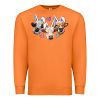 Carrot Easter Cows With Bunny Ears Premium Sweatshirt - RanaPortraitStore
