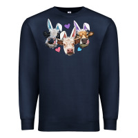 Easter Cows With Bunny Ears Premium Sweatshirt | Teevron