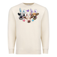 Sandshell Easter Cows With Bunny Ears Premium Sweatshirt - RanaPortraitStore