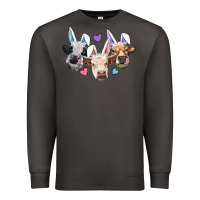Smoke Easter Cows With Bunny Ears Premium Sweatshirt - RanaPortraitStore