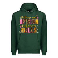 Sports Green the thing is your opinion dont pay my bills Premium Hoodie - AdoDesignShop