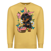 Antique Gold Easter Dachshund Premium Sweatshirt - RanaPortraitStore