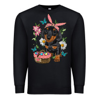 Black Easter Dachshund Premium Sweatshirt - RanaPortraitStore