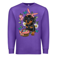 Purple Easter Dachshund Premium Sweatshirt - RanaPortraitStore