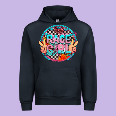 Race Girl With Leopard And Peace Hand Urban Hoodie Designed By Adodesignshop