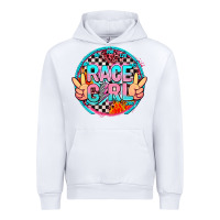 White race girl with leopard and peace hand Urban Hoodie - AdoDesignShop
