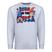 Heather Grey born in the usa Premium Sweatshirt - Zillion Design Studio