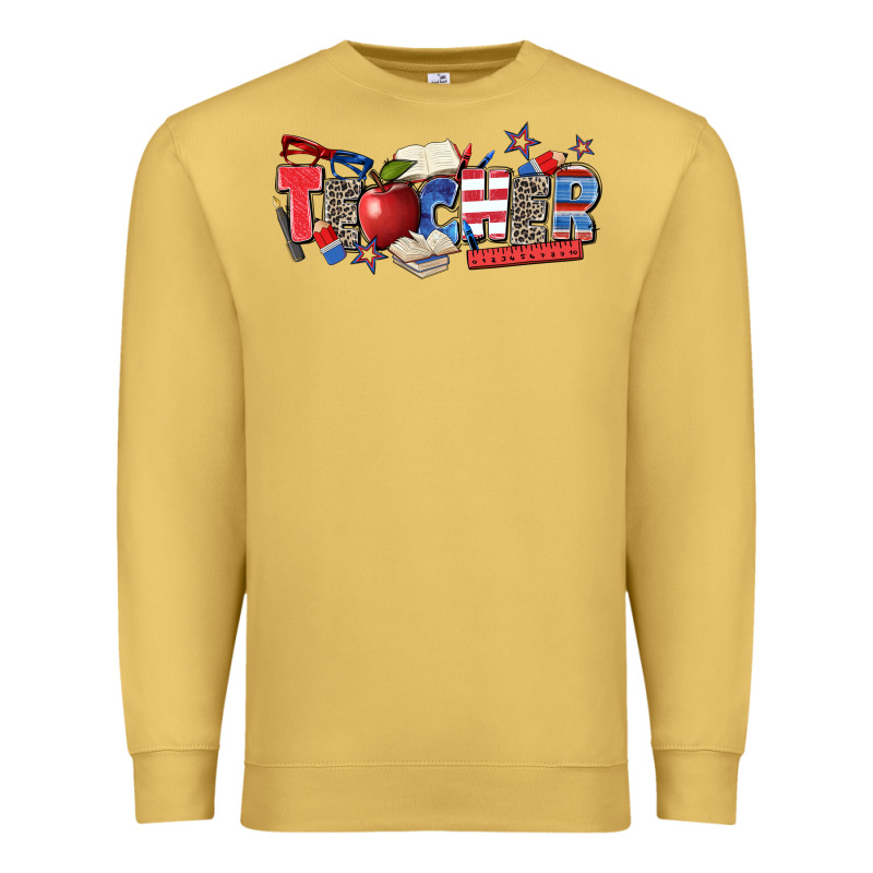 American Teacher Premium Sweatshirt by Zillion Design Studio | Teevron
