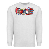 Oatmeal Heather American teacher Premium Sweatshirt - Zillion Design Studio
