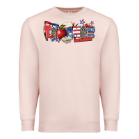 Pale Pink American teacher Premium Sweatshirt - Zillion Design Studio