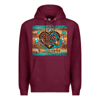 Burgundy nurse leopard heart Premium Hoodie - JahusDesignShop