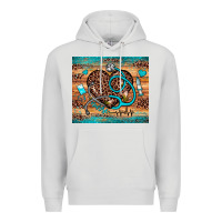 Dove Grey nurse leopard heart Premium Hoodie - JahusDesignShop