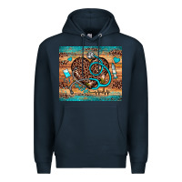 Navy nurse leopard heart Premium Hoodie - JahusDesignShop