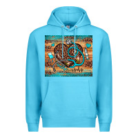 Ocean Blue nurse leopard heart Premium Hoodie - JahusDesignShop